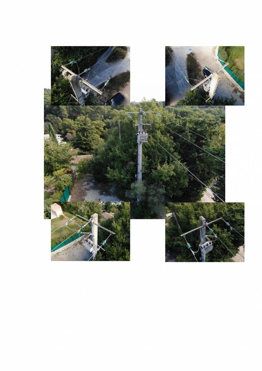 Prise de vue d'un pylone 20Kv